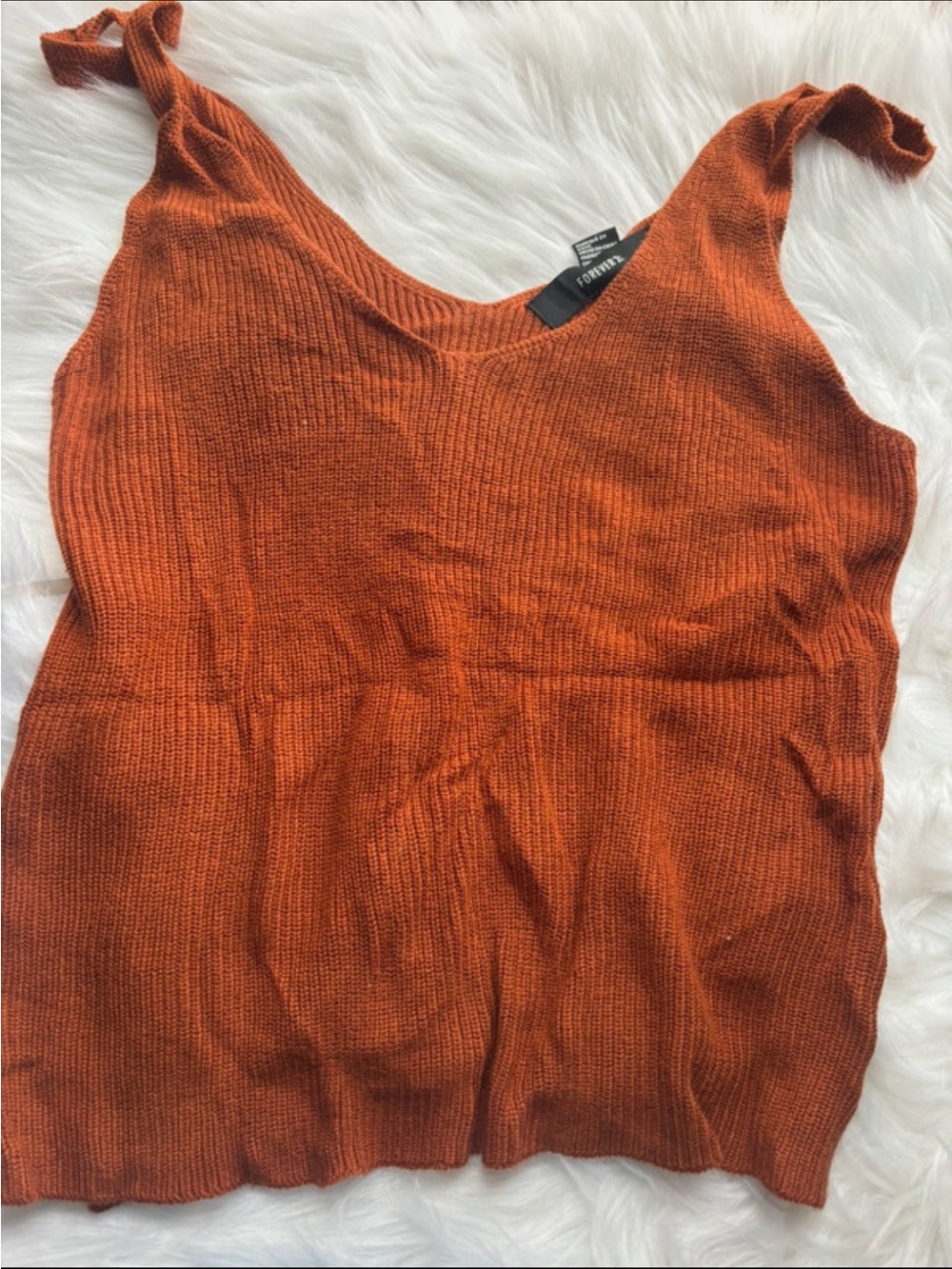Rust Knit Tank Top